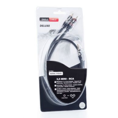 Межблочный аналоговый кабель Eagle Cable Deluxe Mini(m)-2xRCA 0,8 м